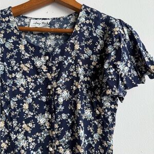 vintage floral printed dress